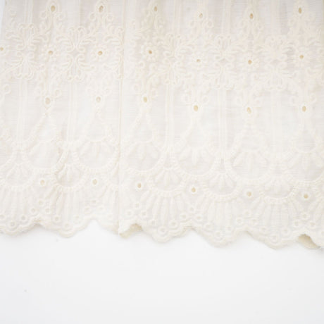 Fiorina Midi Dress - Faux - Pearl Embellishment - Cut - Out Design - Lace Trim - Flounce Hem - A - Line Fit