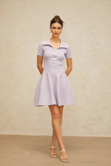 Fiorina Mini Dress Lilac Flared Knit