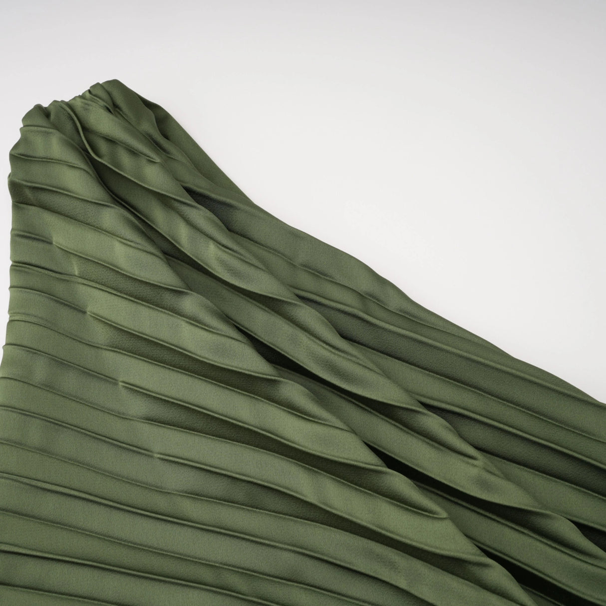 Firoozeh Emerald Green One Shoulder Pleated Maxi Dress