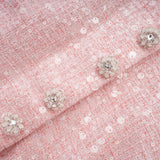 Flaminia Mini Dress - Lapels - Sleeveless - Pleated Design - Sequin Embellishment