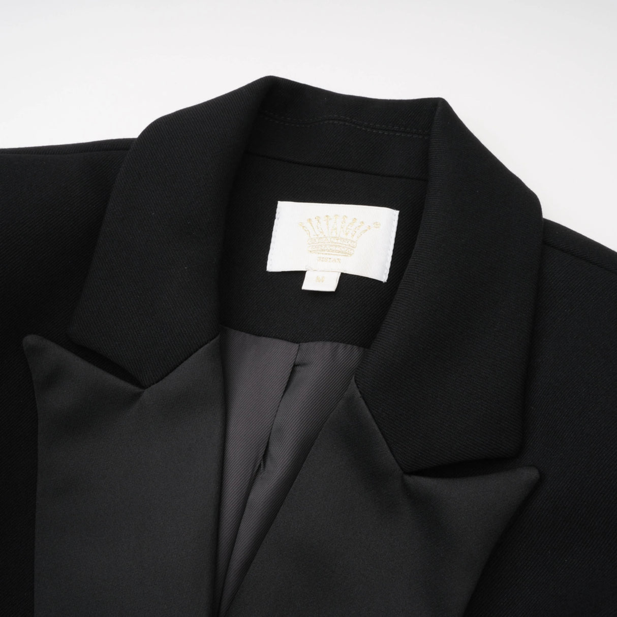 Fleur Black Blazer Mini Dress with Satin Panels