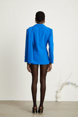 Flora Jacket - Notched Lapels - Scarf Detailing - Buttoned Cuffs - Front Flap Pockets