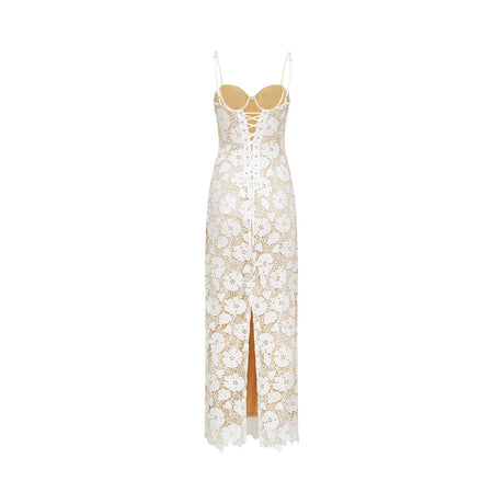 Florence floral embroidered midi dress