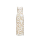 Florence floral embroidered midi dress
