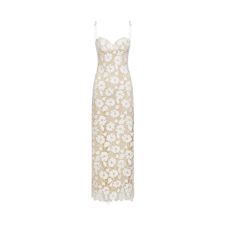 Florence floral embroidered midi dress