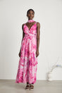 Florence Vneck floral maxi dress