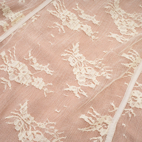 Fortuna Long Sleeved Dress - Lace Detailing - Square Neck - Mesh Design - Bustier Style