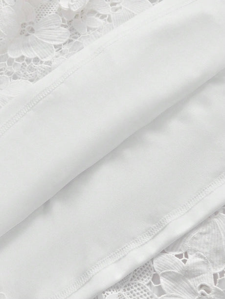 Fortuna Midi Dress - High Neck - Formal & Evening - A Line - Elegant - Appliques