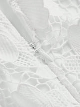 Fortuna Midi Dress - High Neck - Formal & Evening - A Line - Elegant - Appliques