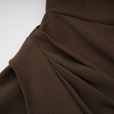 Francesca Brown Asymmetrical Gathered Mini Dress