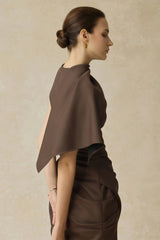 Francesca Brown Asymmetrical Gathered Mini Dress