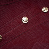 Frankie Red Leather Mini Dress with Decorative Buttons