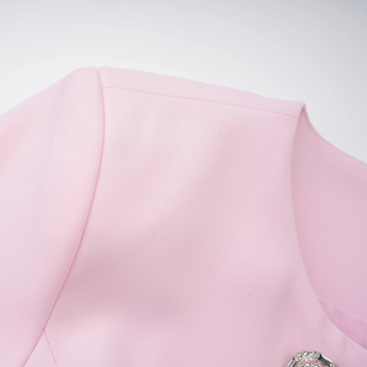 Freja Pink Feather Trim Mini Blazer Dress