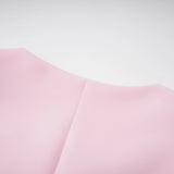 Freja Pink Feather Trim Mini Blazer Dress
