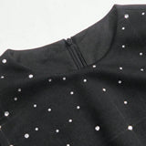 French Luxury DiamondStudded Elegant Waist ALine Dress Modest Clothes For Women SpringSummer