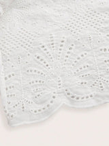 French Palace Style Hollow Crochet Embroidery Button Down Water Soluble Floral Waist Belt Fitted