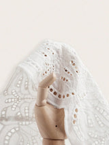 French Palace Style Hollow Crochet Embroidery Button Down Water Soluble Floral Waist Belt Fitted