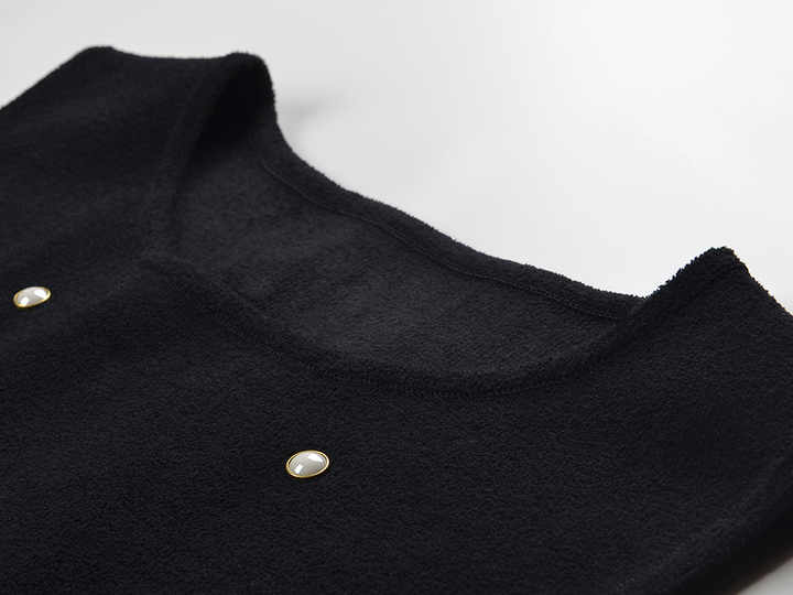 Freya Dress - Tailored Fit - Sleeveless With Pearl Embellishments - Flared Ruffle Hem - Chic and Playful Aesthetic