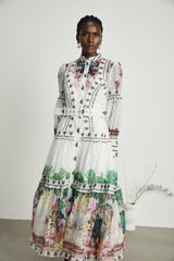 Gabi ruffled floralprint midi dress