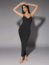 Gabriella Maxi Dress - High Stretch Fabric Elasticity - Slim Fit Type - Refined Style - Sleeve Length Sleeveless - Neckline Spaghetti Strap
