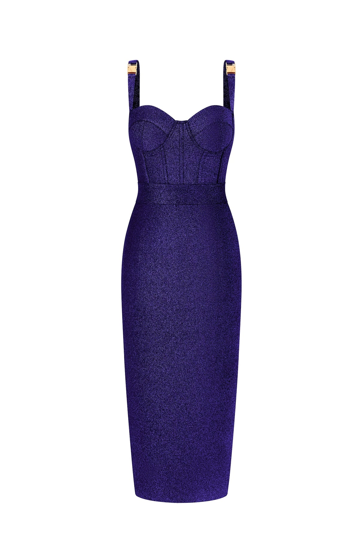 Gabriella Purple Bandage V-Neckline Dress