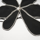 Gabrielle flower crystaltrim top