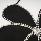 Gabrielle flower crystaltrim top