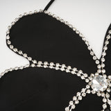 Gabrielle flower crystaltrim top