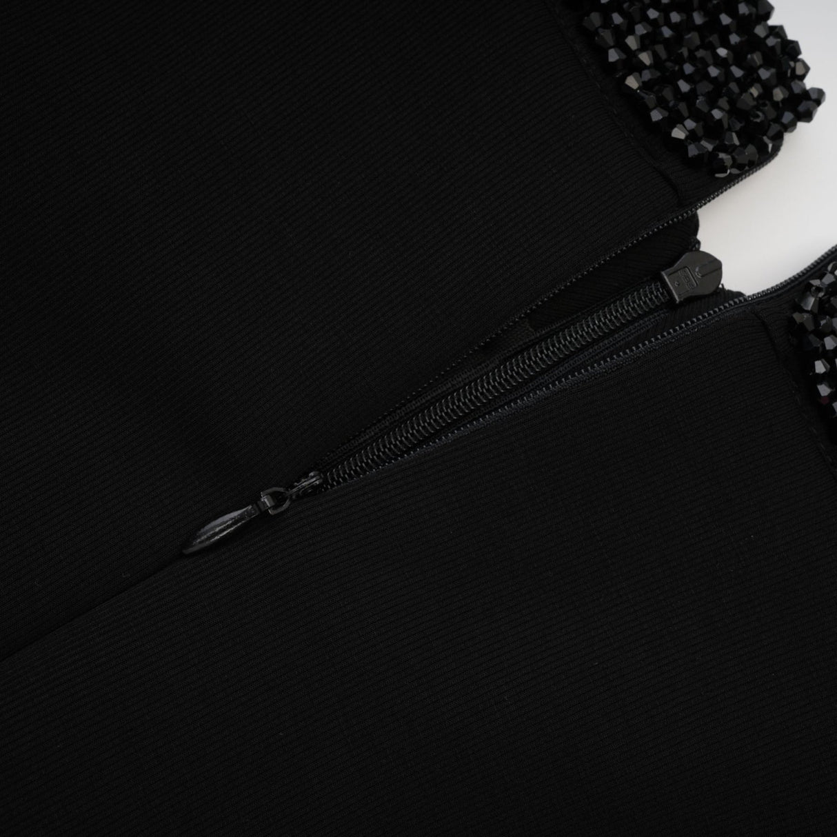Gaëlle black embellished longsleeved dress