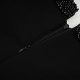 Gaëlle black embellished longsleeved dress