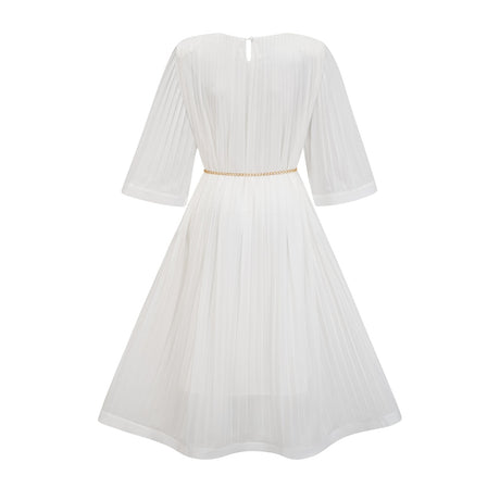 Gaëlle flaredsleeve pleated midi dress