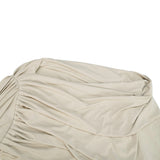 Gaëlle Neutrals Ribbondesign Draped Maxi Dress