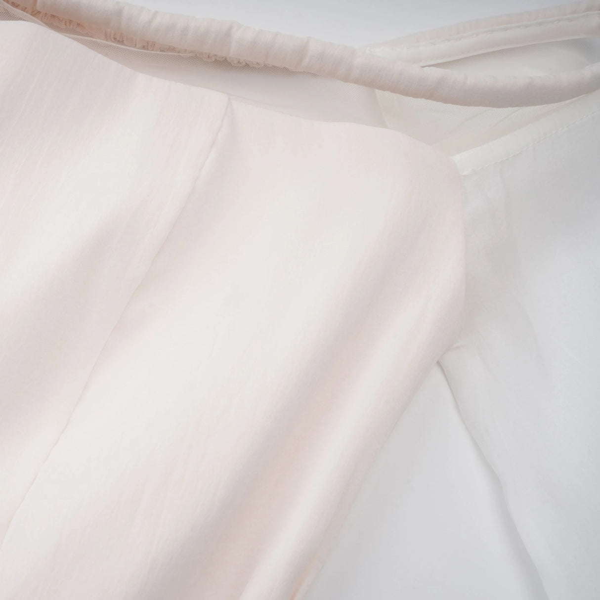 Gelsomina White Gathered Crepe Midi Dress