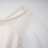 Gelsomina White Gathered Crepe Midi Dress
