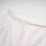 Gelsomina White Gathered Crepe Midi Dress