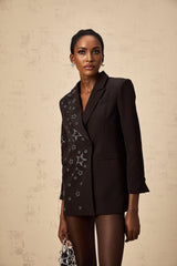 Gemma Blazer - Peak Lapels - Long Sleeves - Star Appliqu - Rear Vent