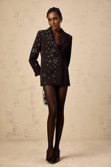 Gemma Blazer - Peak Lapels - Long Sleeves - Star Appliqu - Rear Vent