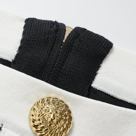 Gemma Dress - Fitted Bodycon Silhouette - Panel Detailing With Button Accents - Tailored Fit - Versatile Styling for Any Occasion