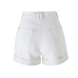 Gemma Tailored High - Waist Shorts - Structured Silhouette - Versatile Styling - Lightweight Fabric - Signature Buckle Feature