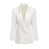Genesis Blazer - Notch lapel - Long sleeves - Shoulder pads - Front button closure