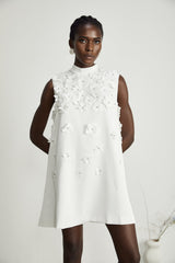 Genevieve fauxflower mini dress