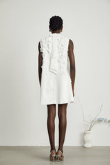 Genevieve fauxflower mini dress