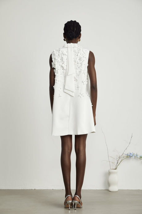 Genevieve fauxflower mini dress
