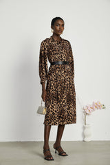 Geneviève leopardprint midi dress