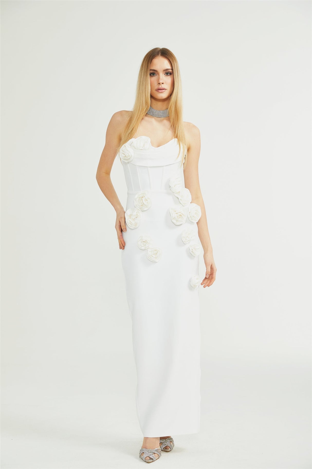 Geneviève offshoulder floral dress