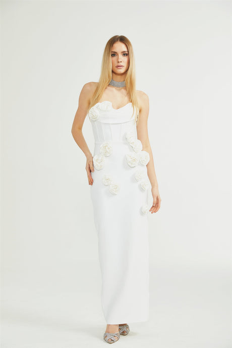 Geneviève offshoulder floral dress