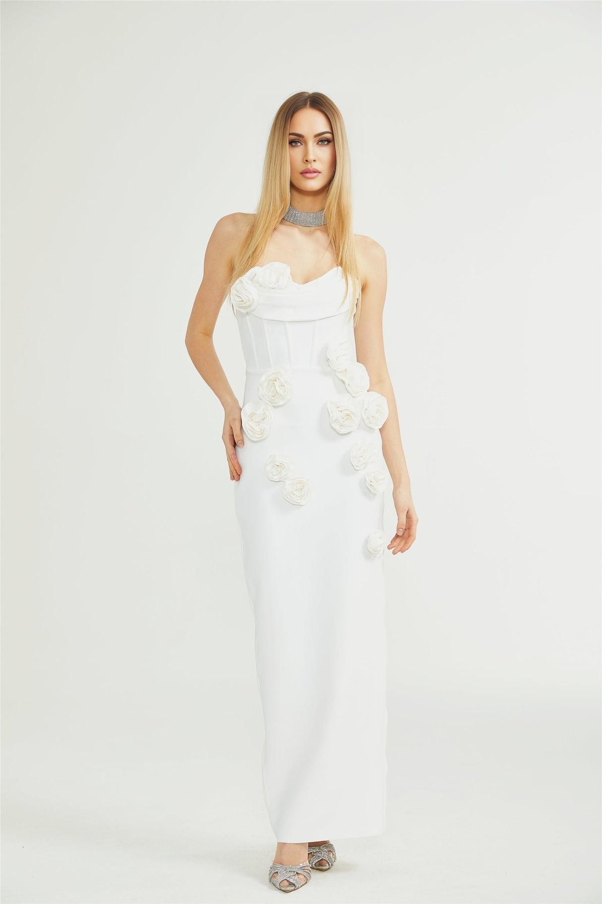 Geneviève offshoulder floral dress