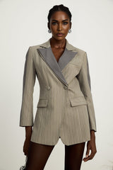 Georgia pinstripe panelled blazer