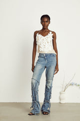 Géraldine strapdetail jeans