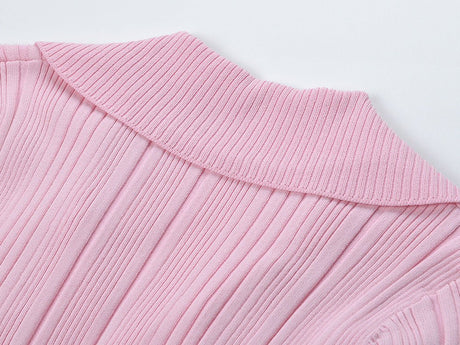 Giada Dress - A - Line Silhouette - Polo Style With Button Detail - Fitted Bodice and Flared Skirt - Front Pockets - Retro - Inspired Fashion